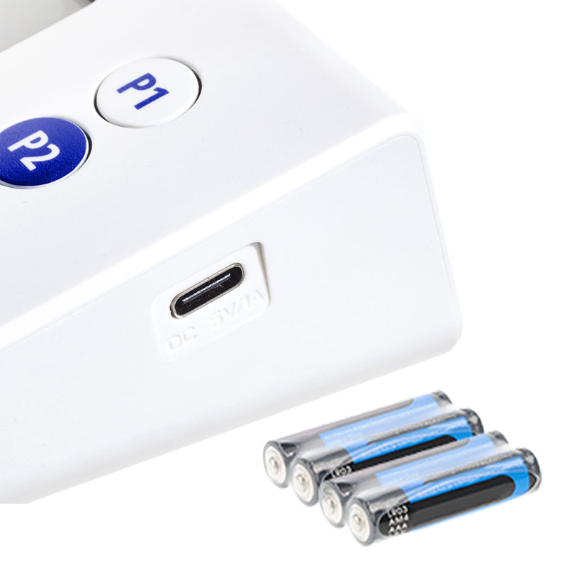 táplálás elemekkel vagy USB-n